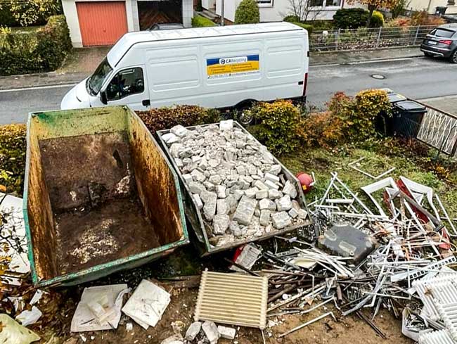 Bauschutt Entsorgung - Container für Bauschutt | CA Recycling